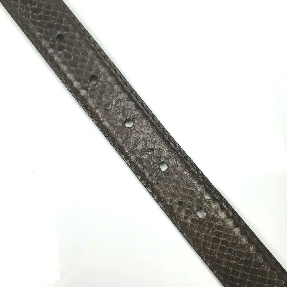 Vintage RITZ Accessory Collection‎ Genuine Snake Skin Dark Brown Women's Large